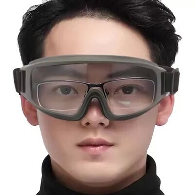 Quality  Rubber Goggles Industrial Prescription Protective Eye Wear PC Polycarbonate Hot-selling Wrap Around Eye Protection Big View Goggles CE Ansi Z87.1 Fashion Anti Fog Working Dark Clear Safety Glasses factory