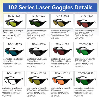 Laser Safety Goggles 200-2000nm Laser Glasses Laser Cleaning Glasses Wholesale Smoke Glasses 750-2000Nm Glasses