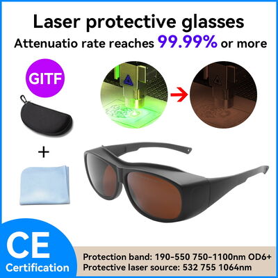 190-540nm 750-1100nm Laser Glasses 755nm 1064 OD6 Laser Protection Goggles 532 Laser Protection Safety Glasses