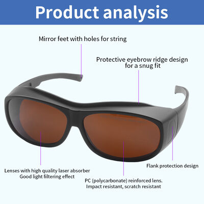 190-540nm 750-1100nm Laser Glasses 755nm 1064 OD6 Laser Protection Goggles 532 Laser Protection Safety Glasses