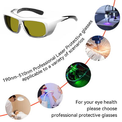 Certified 190-510nm OD6 Laser Protection Goggles 450nm Anti Blue Light for Laser  Diode Machine Laser Safety Glasses Lenses
