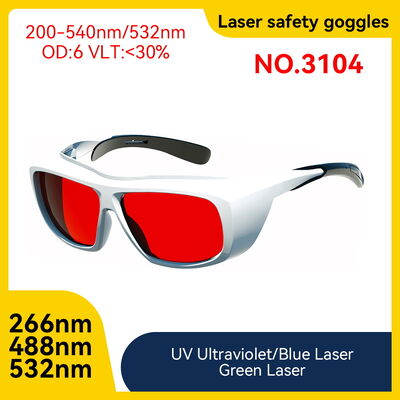 Customizable 200-540nm 532nm OD6 Laser Protective Lenses Green Light Safety Glass Protection Goggle Eye Protection for Lasers