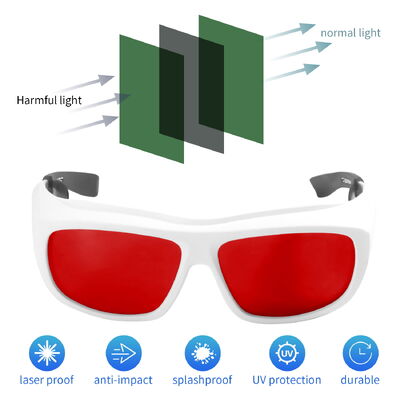 Customizable 200-540nm 532nm OD6 Laser Protective Lenses Green Light Safety Glass Protection Goggle Eye Protection for Lasers