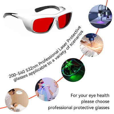 Customizable 200-540nm 532nm OD6 Laser Protective Lenses Green Light Safety Glass Protection Goggle Eye Protection for Lasers