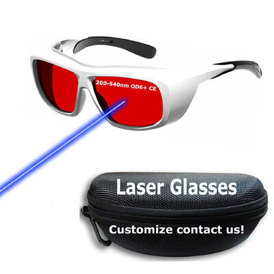 Customizable 200-540nm 532nm OD6 Laser Protective Lenses Green Light Safety Glass Protection Goggle Eye Protection for Lasers
