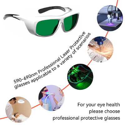 590-690nm OD6 Laser Protective Safety Glasses Goggles Red Light Blocking Laser Lenses Eye Protection Glass