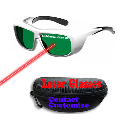 590-690nm OD6 Laser Protective Safety Glasses Goggles Red Light Blocking Laser Lenses Eye Protection Glass