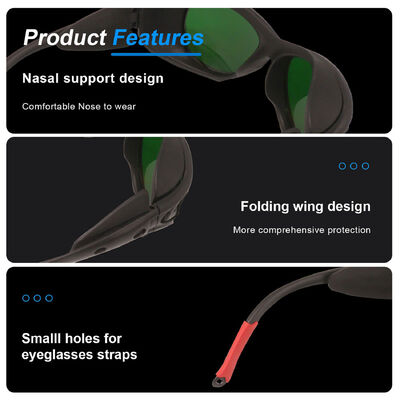 200-450nm & 800-1100nm OD5 Eyewear Protective Eyes Protection Laser Safety Glasses for  Marking Welding Beauty Machine