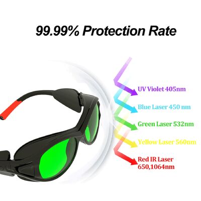 200-450nm & 800-1100nm OD5 Eyewear Protective Eyes Protection Laser Safety Glasses for  Marking Welding Beauty Machine