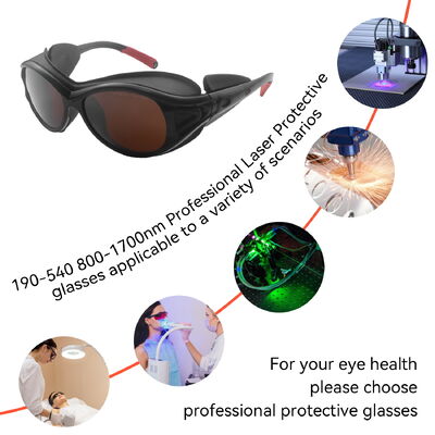 190-540nm 800-1700nm Laser Protective Goggles Glasses Certified 532nm 755nm 1064nm Laser Protection Safety Glasses