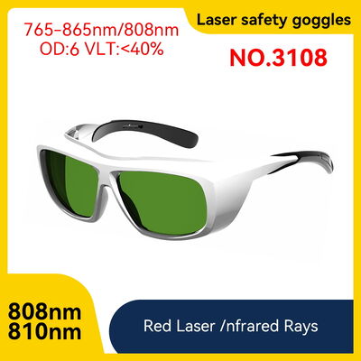 765-865nm 808nm OD6 Customize Laser Protection Lenses Protective Glass for Welding Cutting Engraving Laser Safety Glasses Goggle