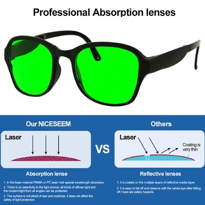 Sunglasses Laser Goggles CE EN207 Ansi Z87 Hair Removal Goggle Ndyag Fiber Green Protective Safety Glasses Eye Protection