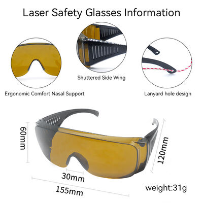 OEM & ODM 200-2000nm Laser Safety Goggles 10600nm CO2 OD4 NAY Welding Protection Glasses Eye Protection