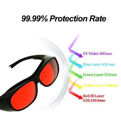 Factory Direct Sale Anti Fog Scratch Resistant Laser Safety Glasses IPL 200-2000nm Safety Laser Goggles Over Glasses