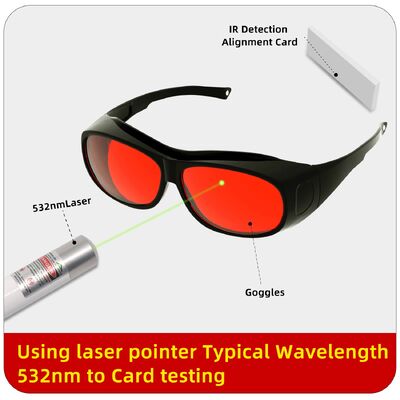 Professional OD6 200nm-2000nm Wavelength Red Light Therapy Glasses UV Protection Fiber Lasers Hair Removal Laser Glasses Goggles