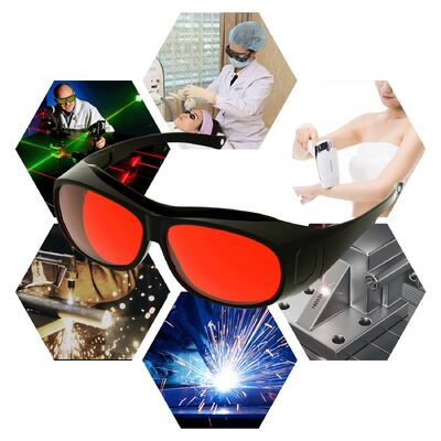 Professional OD6 200nm-2000nm Wavelength Red Light Therapy Glasses UV Protection Fiber Lasers Hair Removal Laser Glasses Goggles