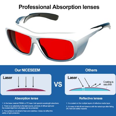 Laser Welding Diode OD5 OD7 800-1100 Fiber Cutting Safety Glasses Anti-scratch Yag Protective Work Welding Laser Safety Glasses
