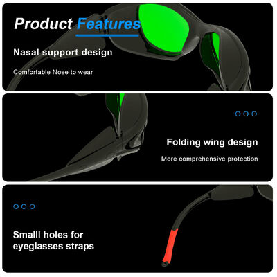 Industrial OD5 OD7 808 CO2 Ipl Diode Fiber Cutting Popular Goggles Anti Fog Safety Glasses Laser Personal Protective Equipment