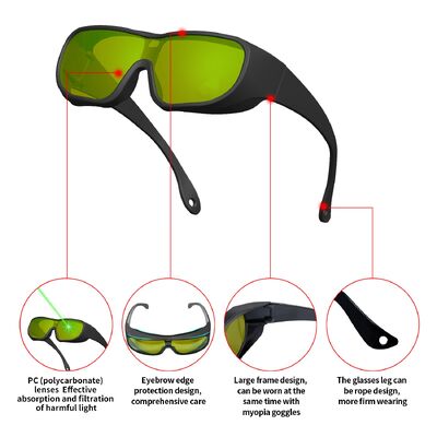 Fire Safeti Goggles Orange CE En166 850nm Lights Led Blue Infrared Surgery IR Radiation Laser Work Glasses Safety