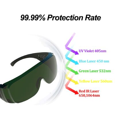 Industrial OD6 OD7 808 CO2 Ipl Diode Fiber Cutting Goggles Anti Fog Personal Protective Equipment Red Laser Safety Glasses