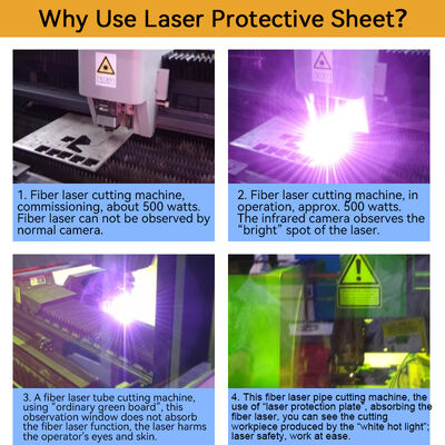 432nm 532nm Laser Sheet 808 1064nm Diode Fiber Cutting Industrial Safety Protection Window Laser Protection Sheet Lenses Plate
