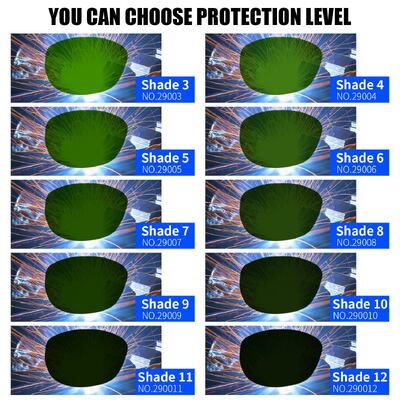 Safety Wrap-Around Welding Lens Shade 5 6-12 Anti-Scratch UV Laser Protective Welding Glasses Compact Cutting Grinding Goggles