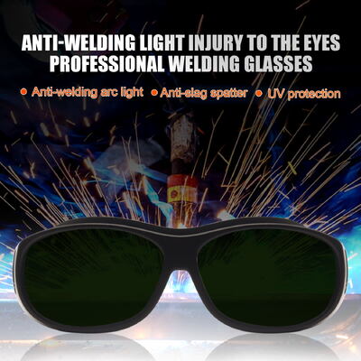 Safety Wrap-Around Welding Lens Shade 5 6-12 Anti-Scratch UV Laser Protective Welding Glasses Compact Cutting Grinding Goggles