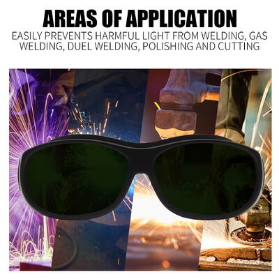 Safety Wrap-Around Welding Lens Shade 5 6-12 Anti-Scratch UV Laser Protective Welding Glasses Compact Cutting Grinding Goggles