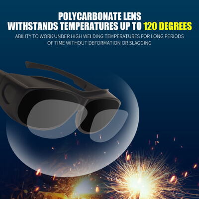 Safety Wrap-Around Welding Lens Shade 5 6-12 Anti-Scratch UV Laser Protective Welding Glasses Compact Cutting Grinding Goggles