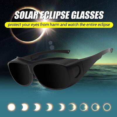 2024 High Quality Plastic Safe Solar Observation Solar Eclipse Glasses Certified Safe Shades for Direct Sun Viewing