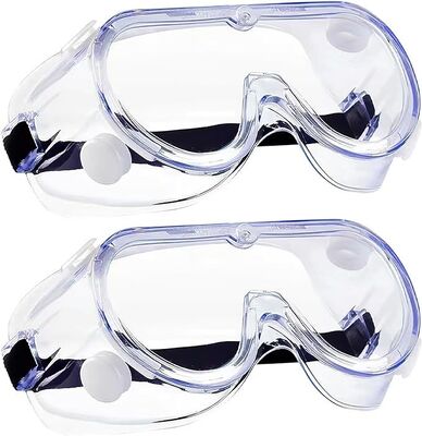 Wide-Vision Adjustable Chemical Splash Eye Protection Soft Lightweight Eyewear Clear Lens Anti-Fog Protective Safety Goggles