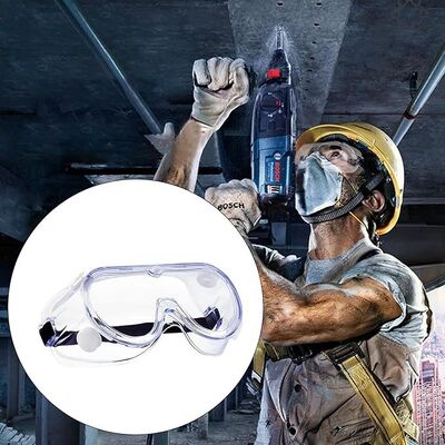 Anti-Fog Protective Clear Lens Wide-Vision Adjustable Chemical Splash Eye Protection Soft Lightweight Safety Goggles Glasses
