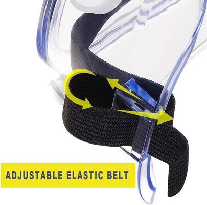 Anti-Fog Protective Clear Lens Wide-Vision Adjustable Chemical Splash Eye Protection Soft Lightweight Safety Goggles Glasses