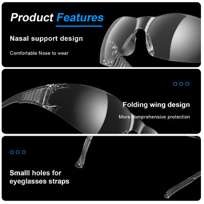 Safety Clear UV400 Protective Prescription Lab Medical Glass Gafas De Seguridad Industrial Z87 Safety Goggles Fit Over Glasses