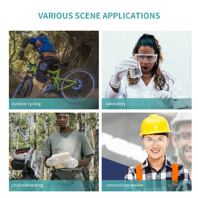 Tactical Sunglasses Prescription Protective Eye Wear PC Unisex UV400 Custom Square Anti Fog Clear Wrap Invisible Ink Goggles