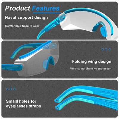 Custom Surgery Patient Protection Lenses Prescription Goggles Ansi Z87.1 Fashion Anti Fog Dust Stylish Clear Safety Glasses