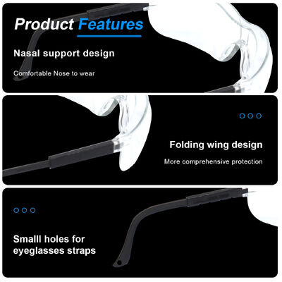 Eye Protection PC Unisex Eyewear Construction Anti Fog Stylish Goggles Industrial Work Ansi Z87 CE EN166 Safety Glasses