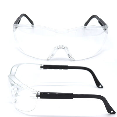 OEM Custom Logo Anti-UV Proof Anti Fog Scratch Z-87 En 166 Style  Indoor Eye Protection Goggles Clear Safety Glasses