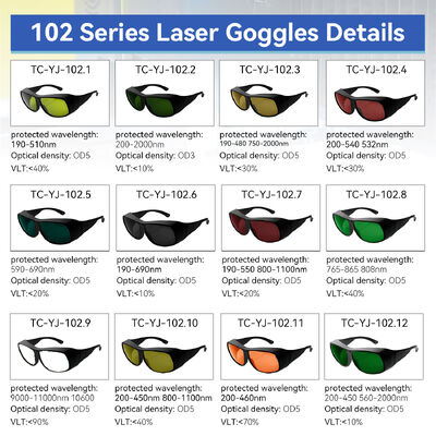 Laser glasses party laser protection IPL glasses FOR LASER laser safeti glasses laser protective glasses certified OD6 LASER 532 protection glasses laser laser protection goggles co2 laser glasses