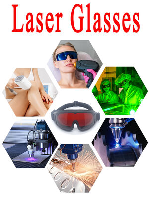 For laser Optical safety goggles OD3 OD5 190-480nm high absorption protective glasses UV laser safety lenses Laser pointer safety 532nm green laser Eye injury prevention Laser hazard control for laser