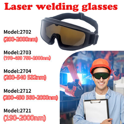 For laser Optical safety goggles OD3 OD5 190-480nm high absorption protective glasses UV laser safety lenses Laser pointer safety 532nm green laser Eye injury prevention Laser hazard control for laser