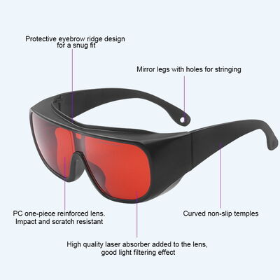 Laser lenses IPL laser glasses 500-640nm OD6+ laser protection glasses laser protect glasses laser saftey glasses laser protector laser protective 532 laser protection lenses laserprotective sheet