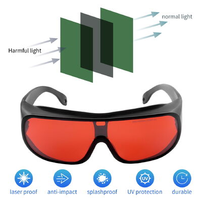 Laser lenses IPL laser glasses 500-640nm OD6+ laser protection glasses laser protect glasses laser saftey glasses laser protector laser protective 532 laser protection lenses laserprotective sheet
