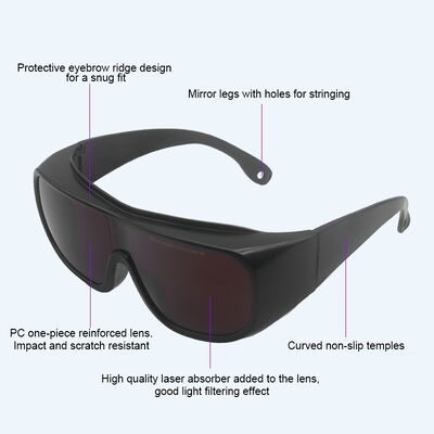 LASER FOR laser protect glasses  Laser protective glasses certified  LASER SAFETI GLASSES OD6 LASER 532 Laser glasses party ipl protect glasses professional laser glasses 190-550nm 800-1000nm 1064nm