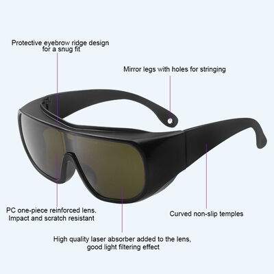 Protective glasses for laser Laser protective glasses certified laser lenses protect laser laser saftey glasses 200-450nm 800-1100nm Laser safety glasses laser glasses LASER FOR laser goggles