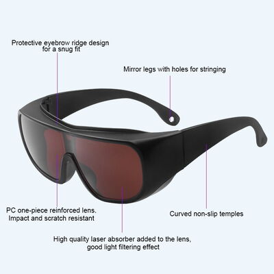 Laser protective glasses certified ipl laser glasses protective glasses for laser eye protection glasses laser safeti glasses OD6+ LASER 532 laser protection lenses laserprotective sheet for laser