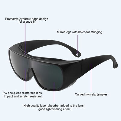 Laser safety glasses co2 laser laser protection goggles glasses for laser OD6 LASER SAFETI GLASSES 590-690nm laser protection glasses ipl glasses 1064nm safety glasses GOGGLE GLASSES co2 laser
goggles
