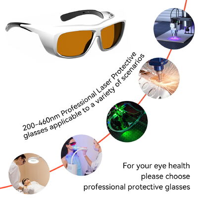 Laser protective glasses certified LASER SAFETI GLASSES laser protection OD6 LASER 532 266nm 488nm 200-460nm Blue Laser protective glasses for laser professional laser glasses Laser glasses protection