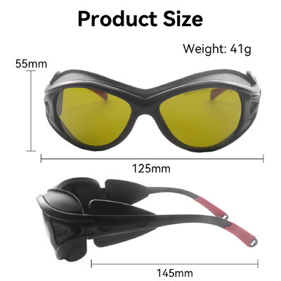 ipl glasses protective co2 laser protection glasses glasses with laser professional laser glasses 200-450nm 800-1100nm OD7+ for laser co2 laser laser laser protector laser level glasses ipl glasses