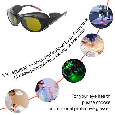 ipl glasses protective co2 laser protection glasses glasses with laser professional laser glasses 200-450nm 800-1100nm OD7+ for laser co2 laser laser laser protector laser level glasses ipl glasses